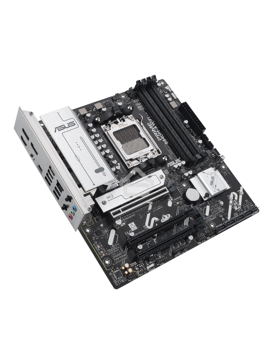 Материнская плата ASUS PRIME B840M-A WIFI, AM5, AMD B840, 4xDDR5, 4xSATA III, 3xM.2, 1xPCIe 4.0 x16, 2xPCIe 3.0 x16 (x1), 2xDP, 1xHDMI, 1x 2.5Gb LAN, Wi-Fi 6E, 2xUSB-A 10Gbps, 1xUSB-C 5Gbps, 4xUSB-A 2.0, 3x3.5 мм, 7.1, micro-ATX