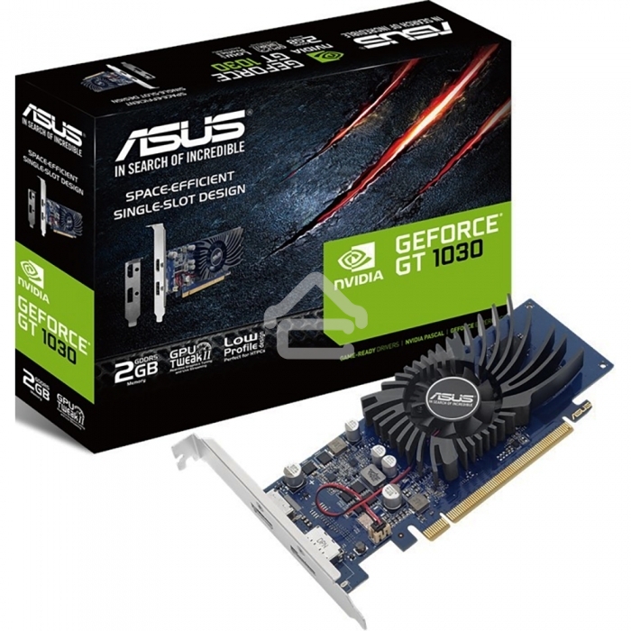 Видеокарта AsusGT1030-2G-BRK nVidia GeForce GT 1030 2048Mb 64bit GDDR5 1228/6008/HDMIx1/DPx1/HDCP PCI-Elow profile Ret