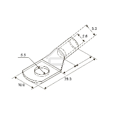 Наконечник ТМЛ 2,5–5–2,6 (2,5 мм² - Ø 5 мм) ГОСТ 7386-80 (в упак. 10 шт.) Rexant