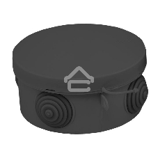 Коробка распаячная КМР-040-039 с крышкой 85х40 4 мембранных ввода IP54 черный EKF plc-kmr-040-039-b