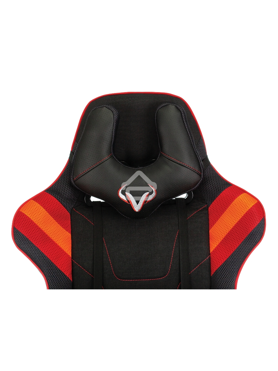 Кресло игровое Бюрократ VIKING 4 AERO RED две подушки черный/красный искусст.кожа/ткань