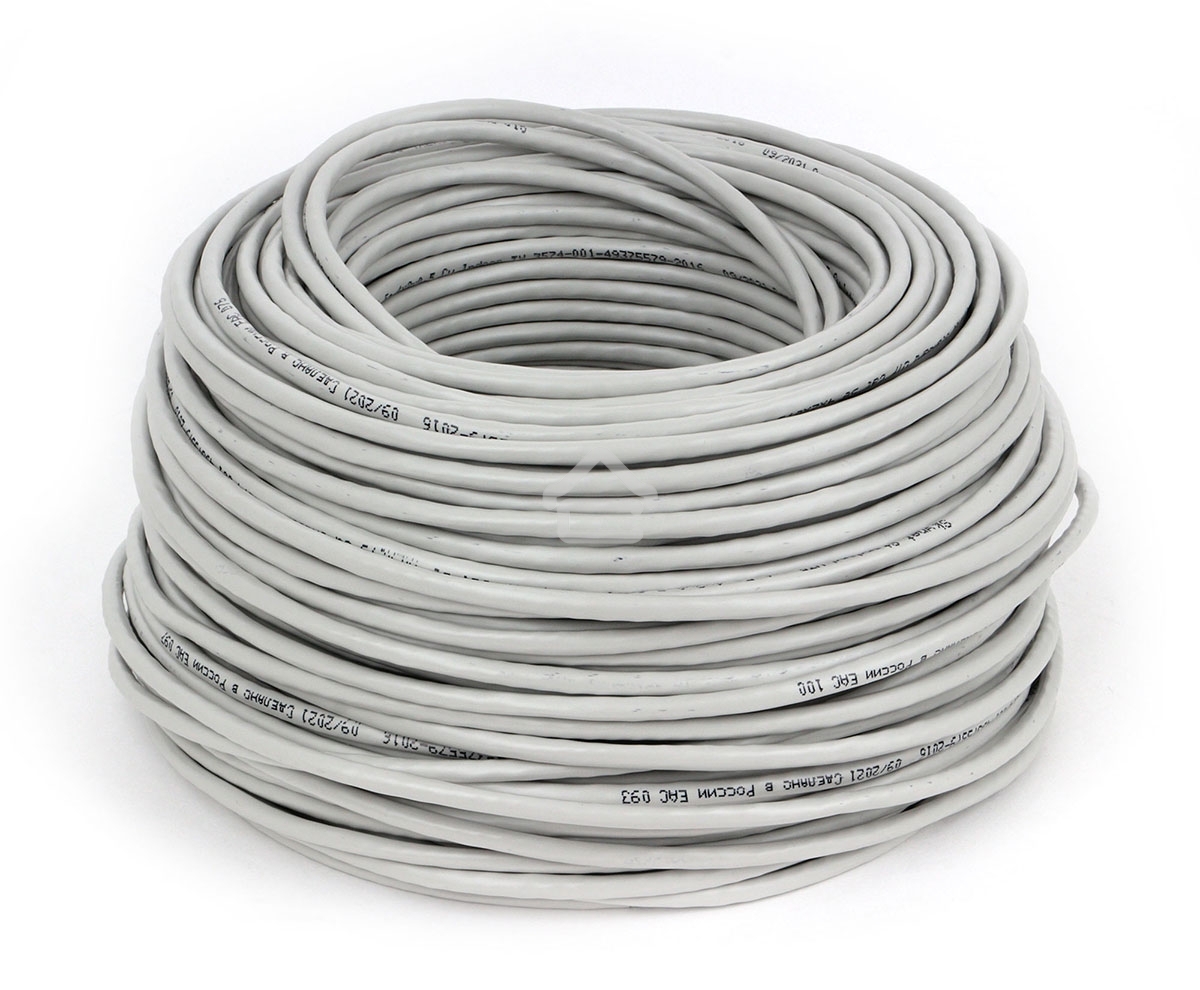 Кабель SkyNet Standart UTP indoor 4x2x0,48, медный, FLUKE TEST, кат.5e, однож., 100 м, box, серый