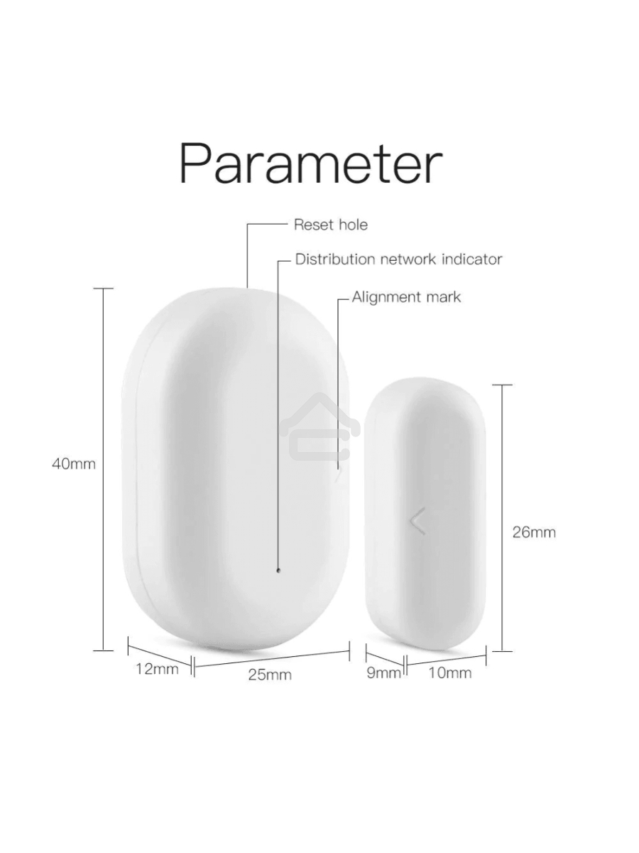 Датчик открытия дверей и окон MOES Door&Window Sensor ZSS-X-GWM-C, Zigbee, CR2032