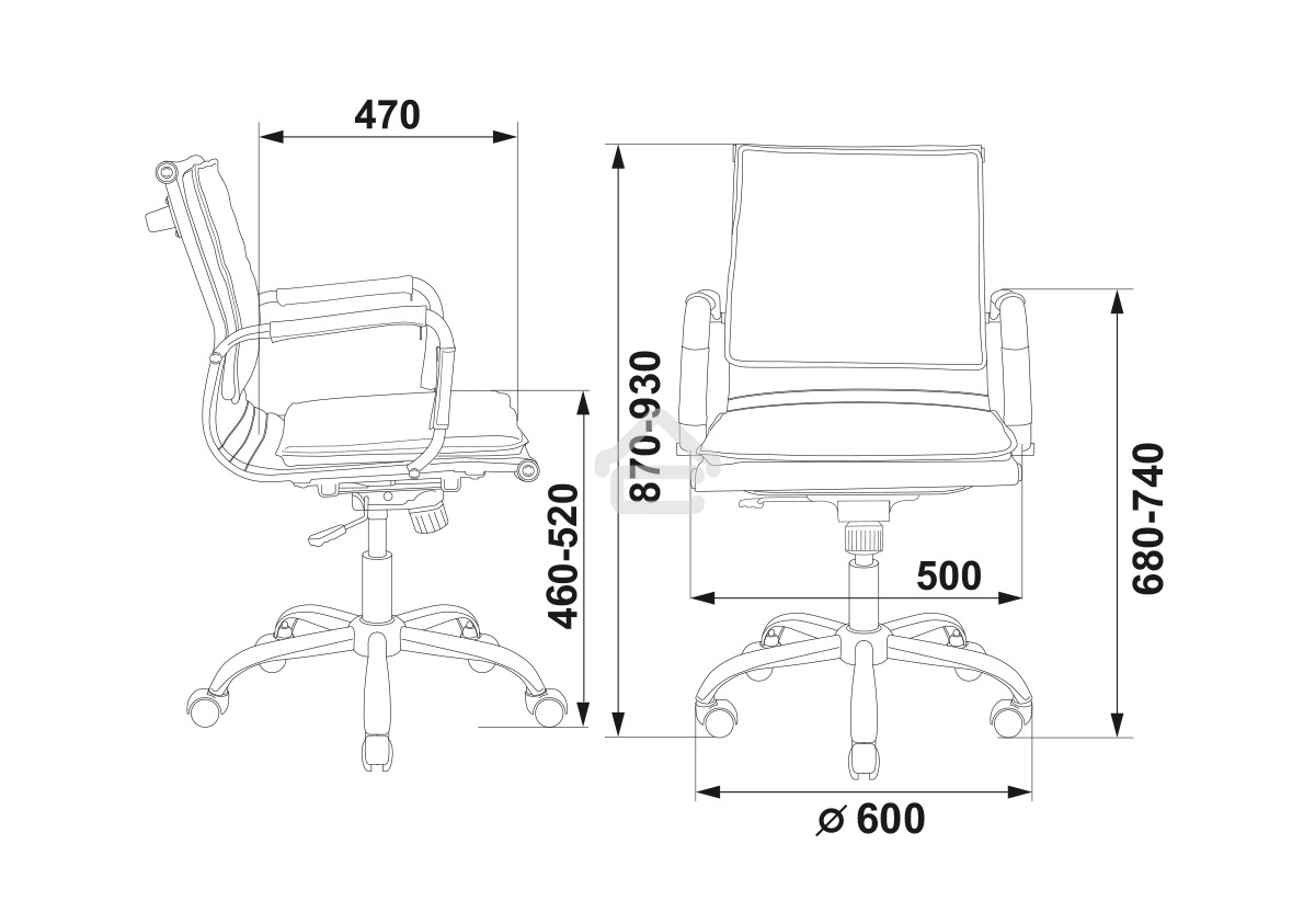 Кресло руководителя Бюрократ CH-993-Low/Brown коричневый, низкая спинка, искусственная кожа, крестовина хромированная