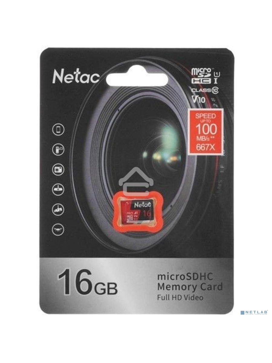 Флеш-накопитель NeTac Карта памяти Netac MicroSD card P500 Extreme Pro 16GB, retail version w/SD adapter