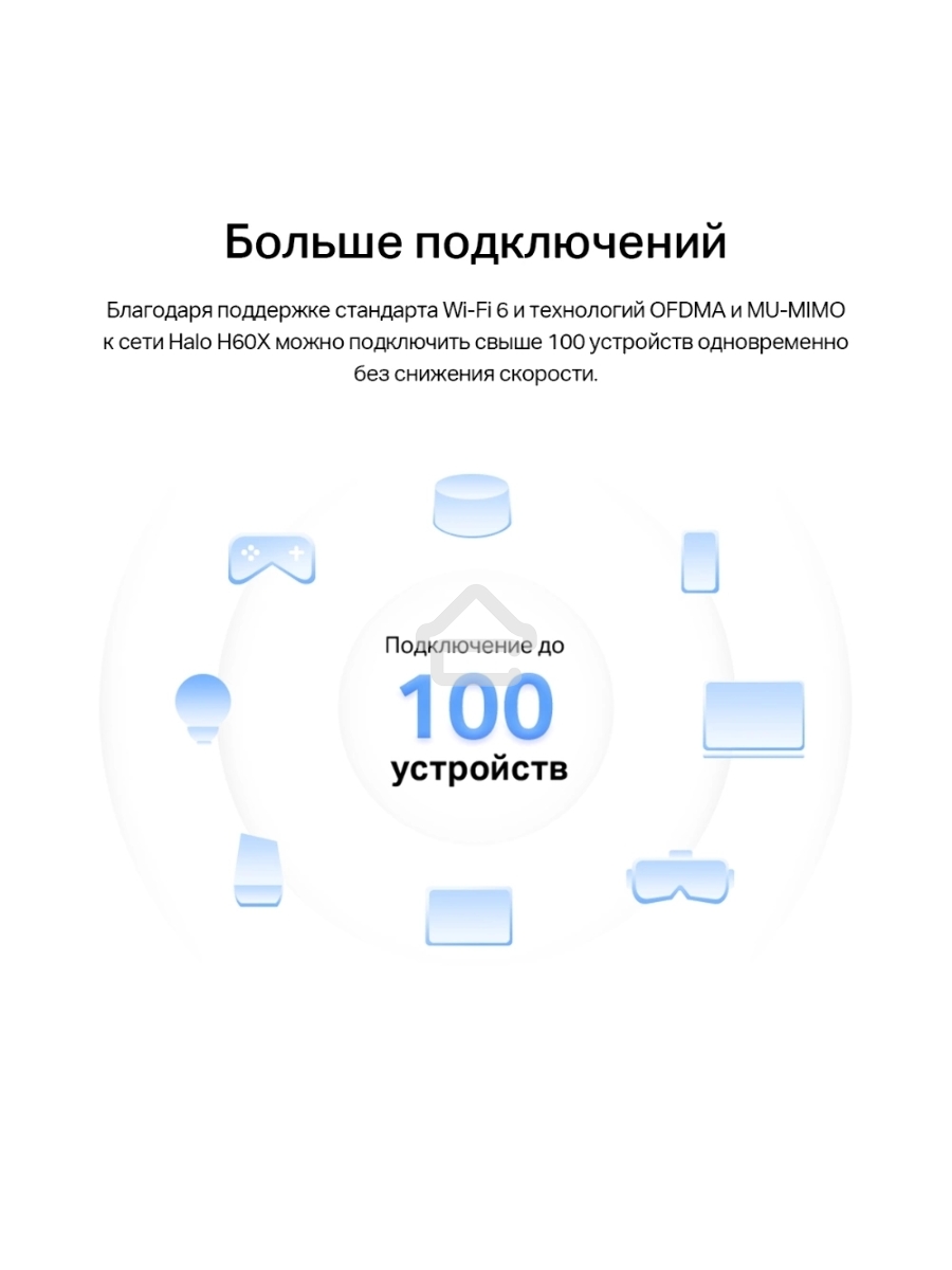 Бесшовный Mesh роутер Mercusys Halo H60X(2-pack) AX1500 10/100/1000BASE-TX белый (упак.:2шт)