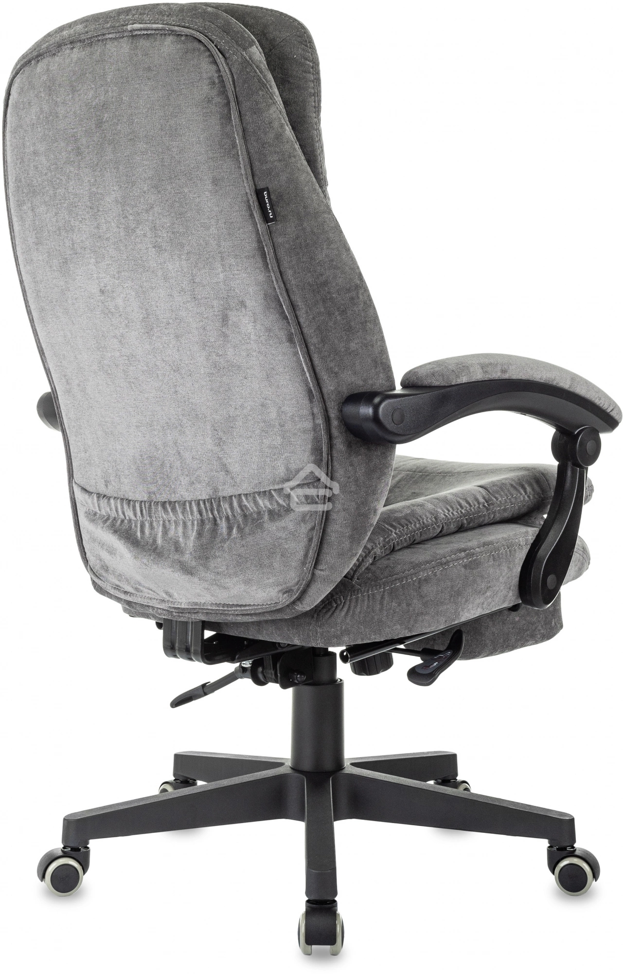 Кресло руководителя Бюрократ T-9950MSG-F Fabric серый Light-19, крестов. пластик, подст. для ног