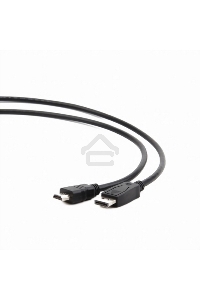 Кабель DisplayPort-HDMI Gembird/Cablexpert  3м, 20M/19M, черный, экран, пакет(CC-DP-HDMI-3M)