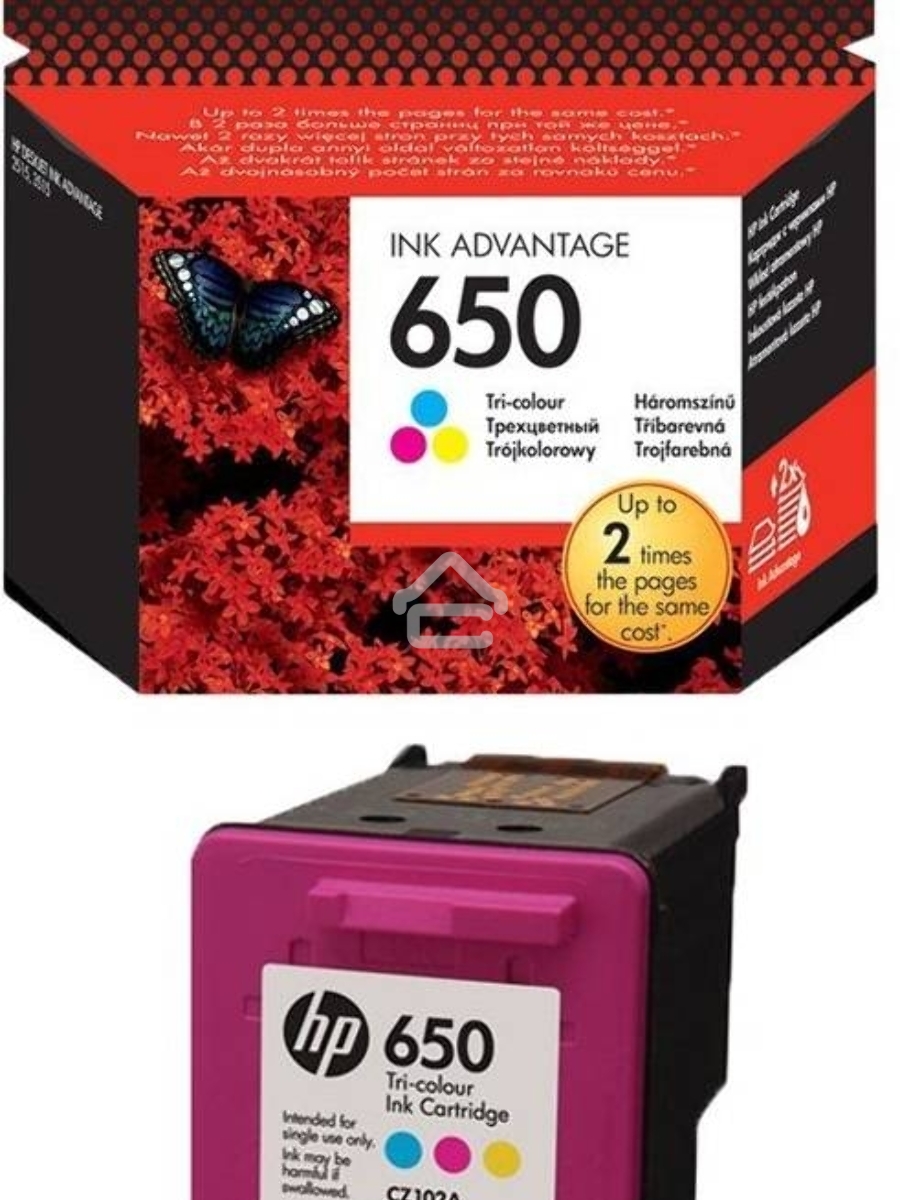 Картридж струйный HP 650 CZ102AE многоцветный для HP DJ IA 2515/2516 (200стр.)