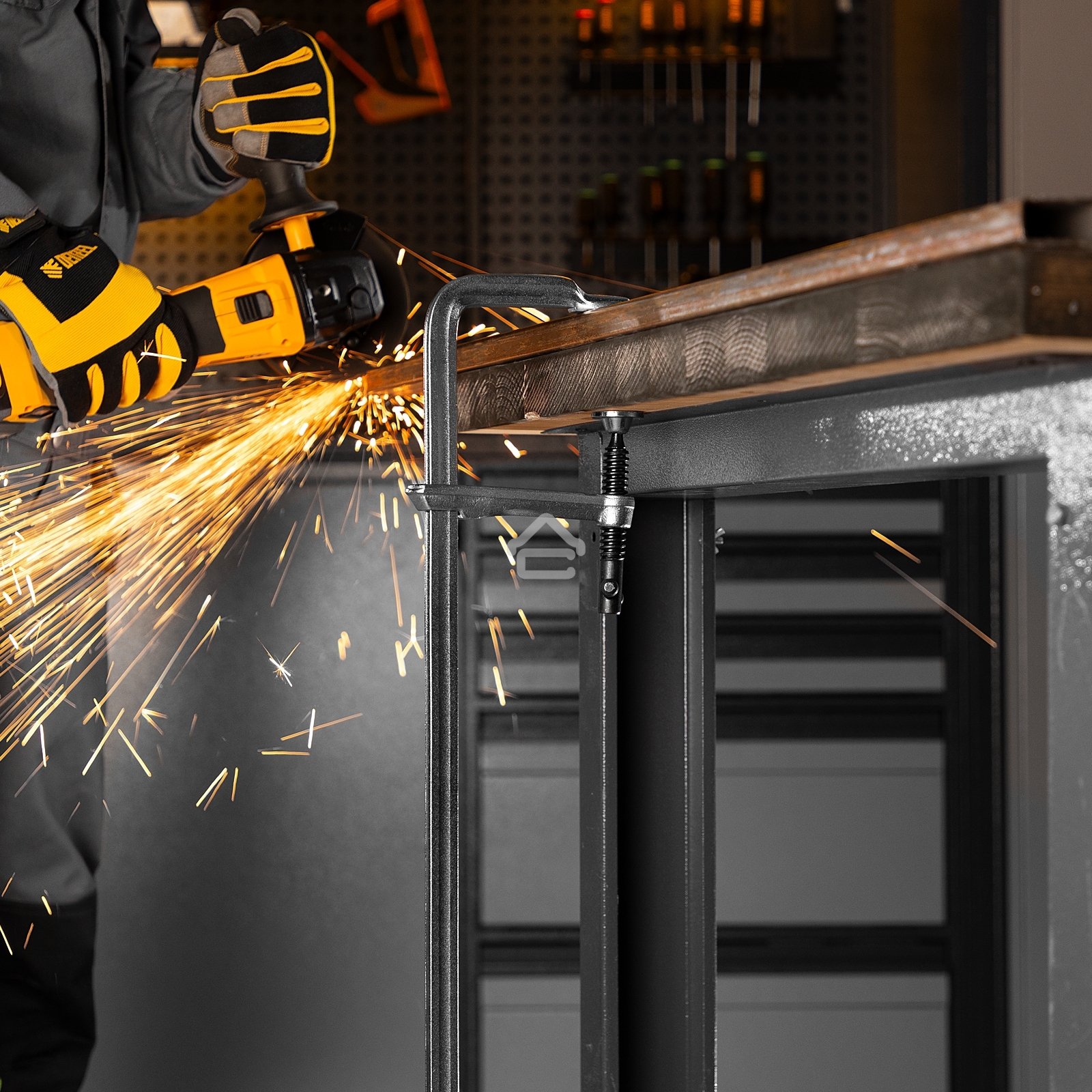 Струбцина Denzel F-образная, 100x600 мм, кованая