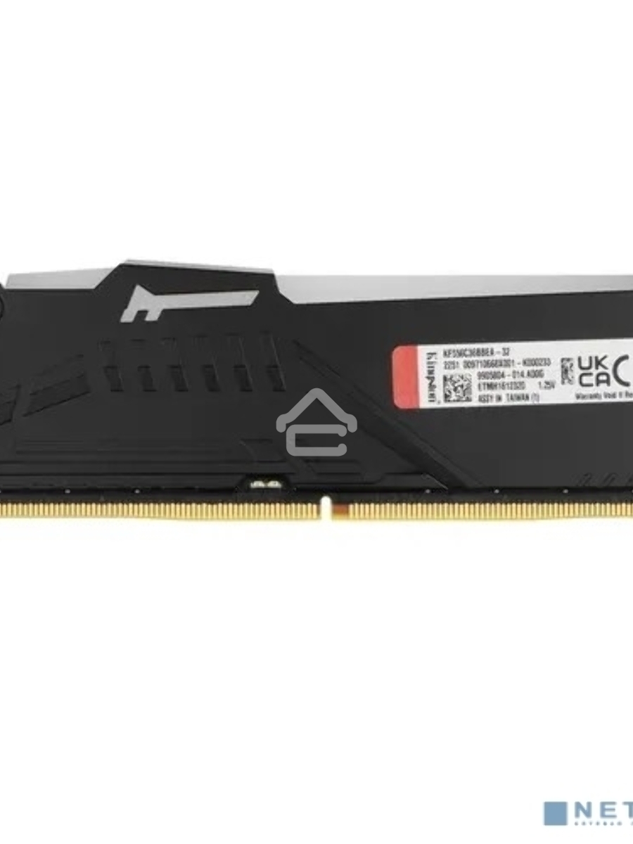 Оперативная память Kingston Fury Beast, DDR5, 32GB (1x32GB), 5600MHz, CL36, DIMM, радиатор, RGB, чёрный