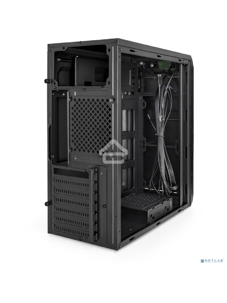 Компьютерный корпус Miditower ExeGate XP-334UC (ATX, без БП, 1*USB+1*USB3.0+1*TypeC, аудио, черный)