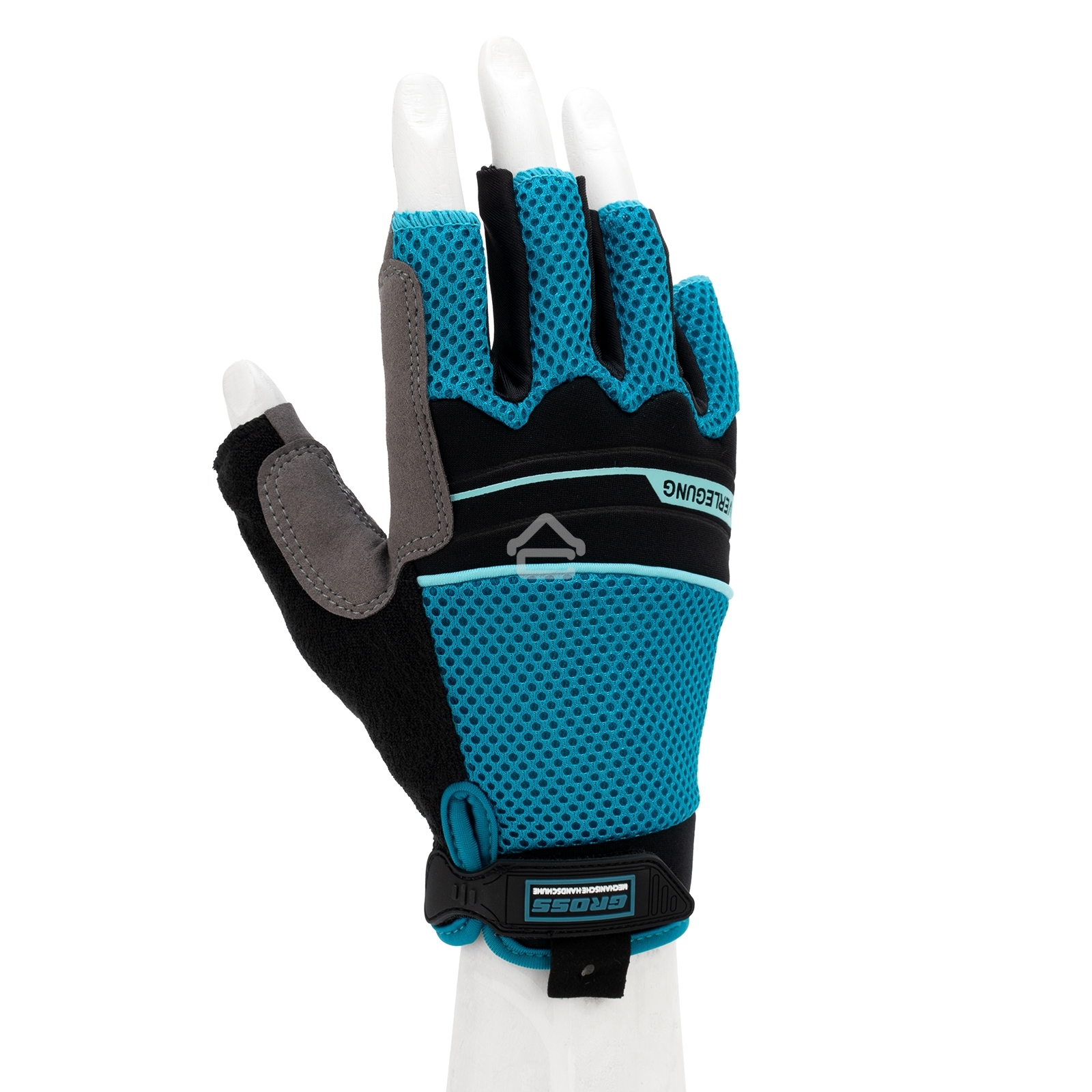 Перчатки комбинированные облегченные Gross открытые пальцы, AKTIV, размер L (9)