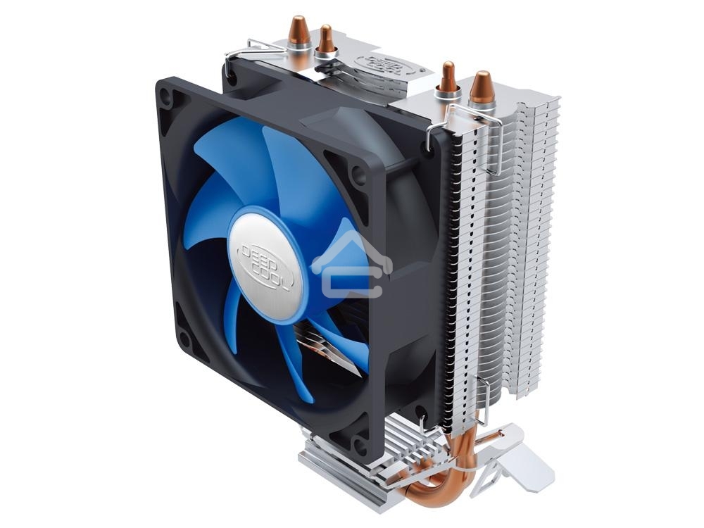 Кулер для процессора DEEPCOOL ICE EDGE MINI FS V2.0 синий, 80 мм, алюминий/медь, 2200 об/мин, 24.7 дБ, 3 pin, 100 Вт, 112 мм