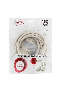 Кабель Кабель DVI-D dual link Gembird, 4.5м, 25M/25M, экран, феррит.кольца, пакет CC-DVI2-15