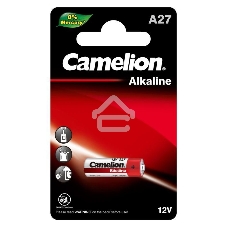Элемент питания алкалиновый для пультов сигнализаций Camelion LR27A Mercury Free A27-BP1 12В BL-1 (блист.1шт)
