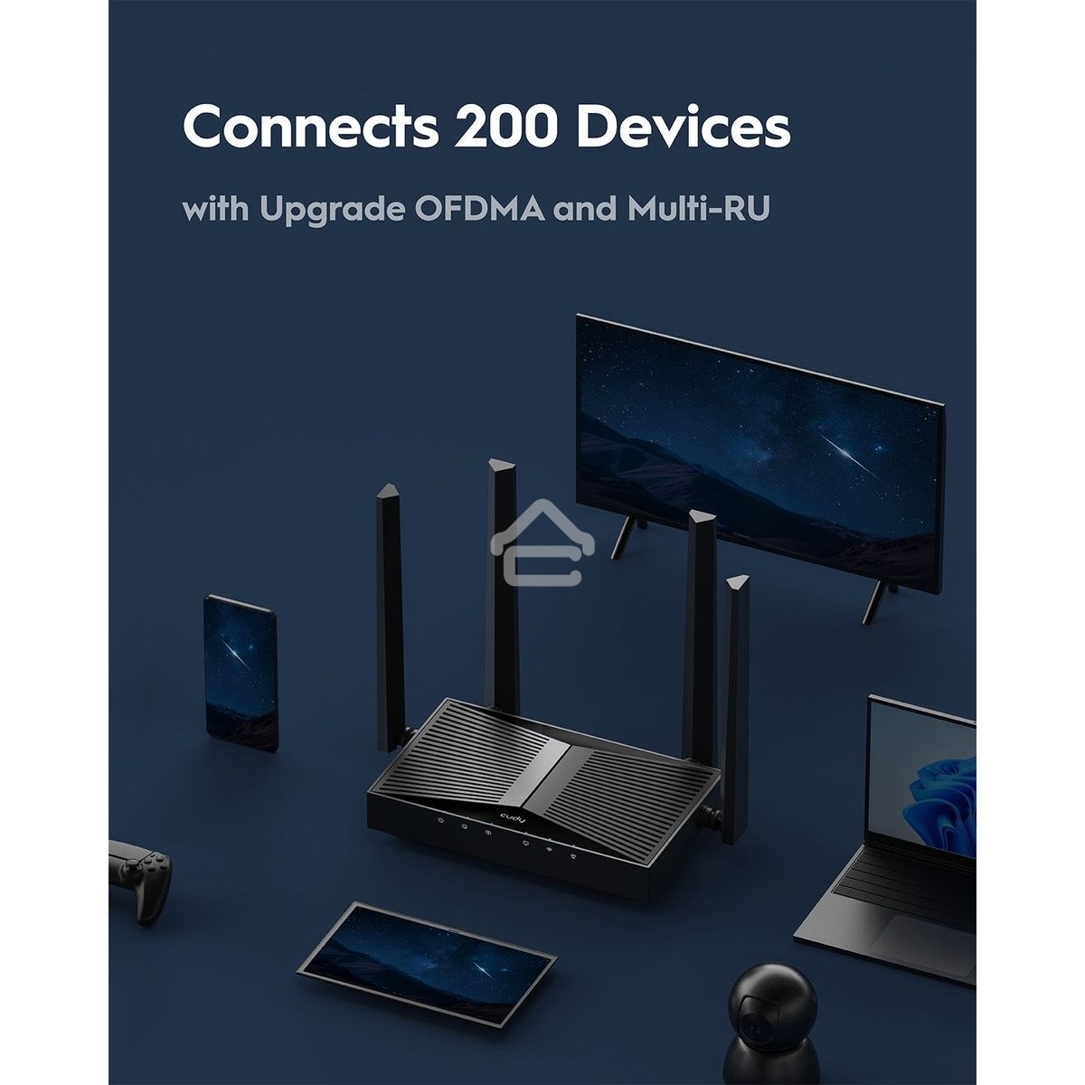 Маршрутизатор Cudy BE3600 Gigabit Dual Band Wi-Fi 7 Mesh Router, Chipset Broadcom, 802.11be/ax/ac/a/b/g/n, 2882Mbps at 5GHz + 688Mbps at 2.4GHz, 5 x 10/100/1000Mbps Ports, 4 x 5dBi fixed antennas, WiFi router/AP/ Repeater/WISP Mode, PPTP/L2TP/OpenVPN/Wire