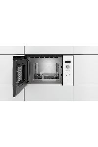 Микроволновая печь встраиваемая Bosch BFL524MW0 белый, 20 л, 800 Вт, переключатели - поворотный механизм/сенсор