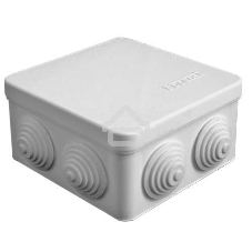 Коробка распр. ОП 105х105х56 7 выходов 4 гермоввода IP54 крышка защелкивающаяся сер. Epplast 100012