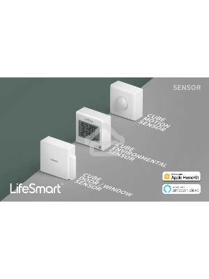 Комплект устройств Lifesmart Starter KIT на напряжение 100-240В (умная станция, датчик движения,  датчик состояния окружающей среды, пульт,  датчик открывания двери) для управления умным домом (LS082WH, LS058WH, LS062WH, LS063WH, LS069WH)