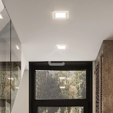 Светильник Glass кв 12W 900lm 3000K 220-240V IP20 монт Ø118х118 160*160*30 с дек стек LED