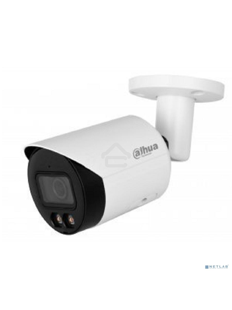 Уличная цилиндрическая IP-видеокамера DAHUA DH-IPC-HFW2249SP-S-LED-0280B Full-color с ИИ 2Мп, 1/2.8” CMOS, объектив 2.8мм, видеоаналитика, LED до 30м, IP67, корпус: металл