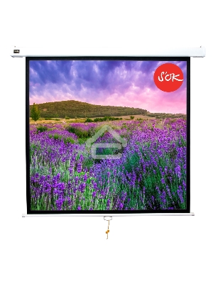 Экран 180x180см Wallscreen 1:1 настенно-потолочный рулонный белый  100'