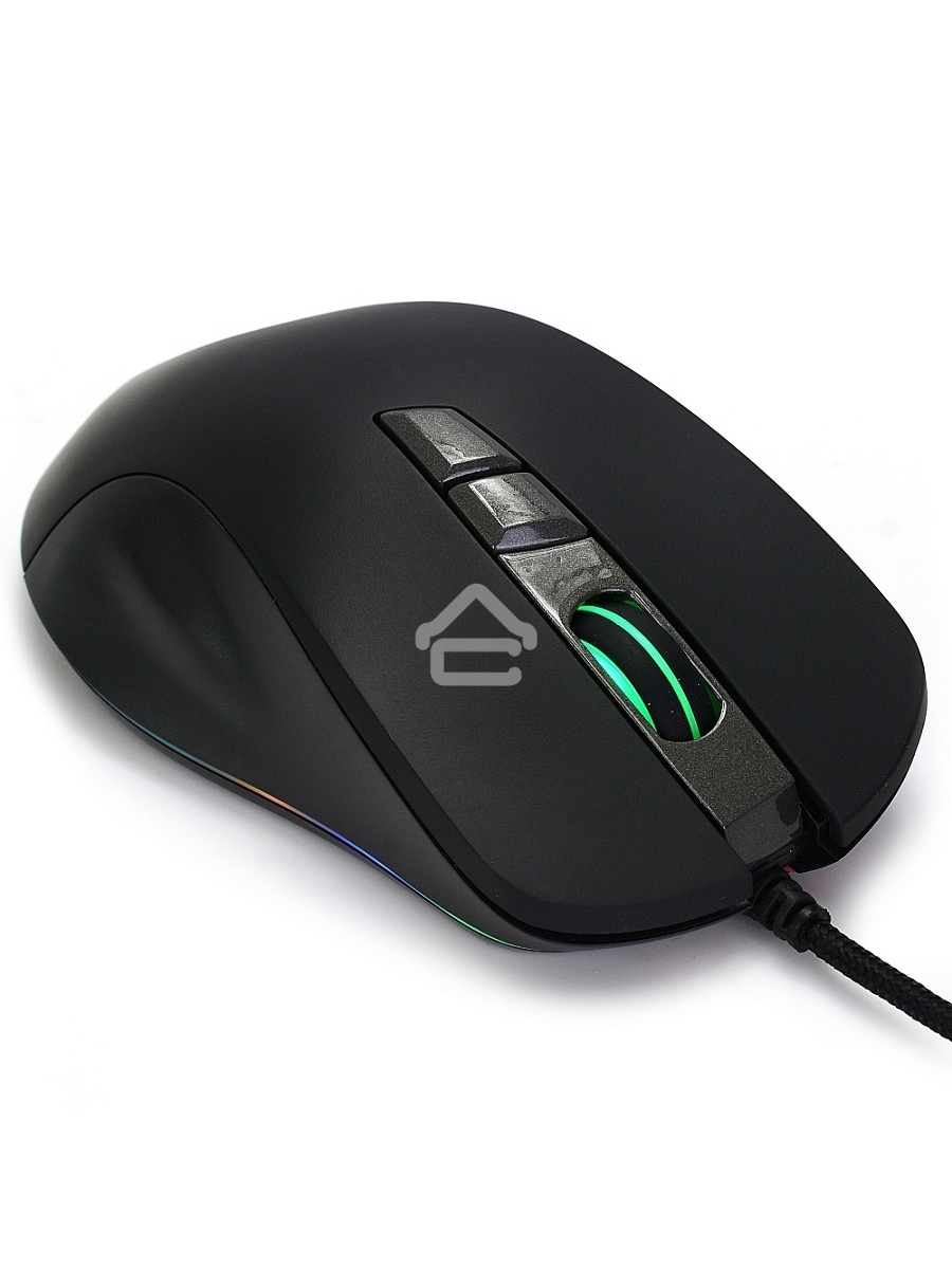 Мышь проводная Crown CMGM-903 черный, 7000 dpi, USB, кнопки - 7