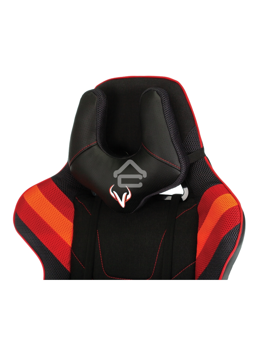 Кресло игровое Бюрократ VIKING 4 AERO RED две подушки черный/красный искусст.кожа/ткань