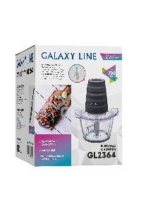 Измельчитель электрический Galaxy Line GL 2364, черный, стеклянная чаша 1 л, 700 Вт
