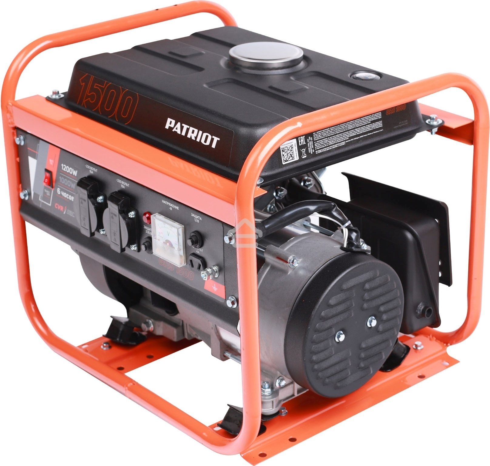 Электрогенератор бензиновый Patriot GRS 1500, 1.2 кВт, 62 дБ, 24 кг