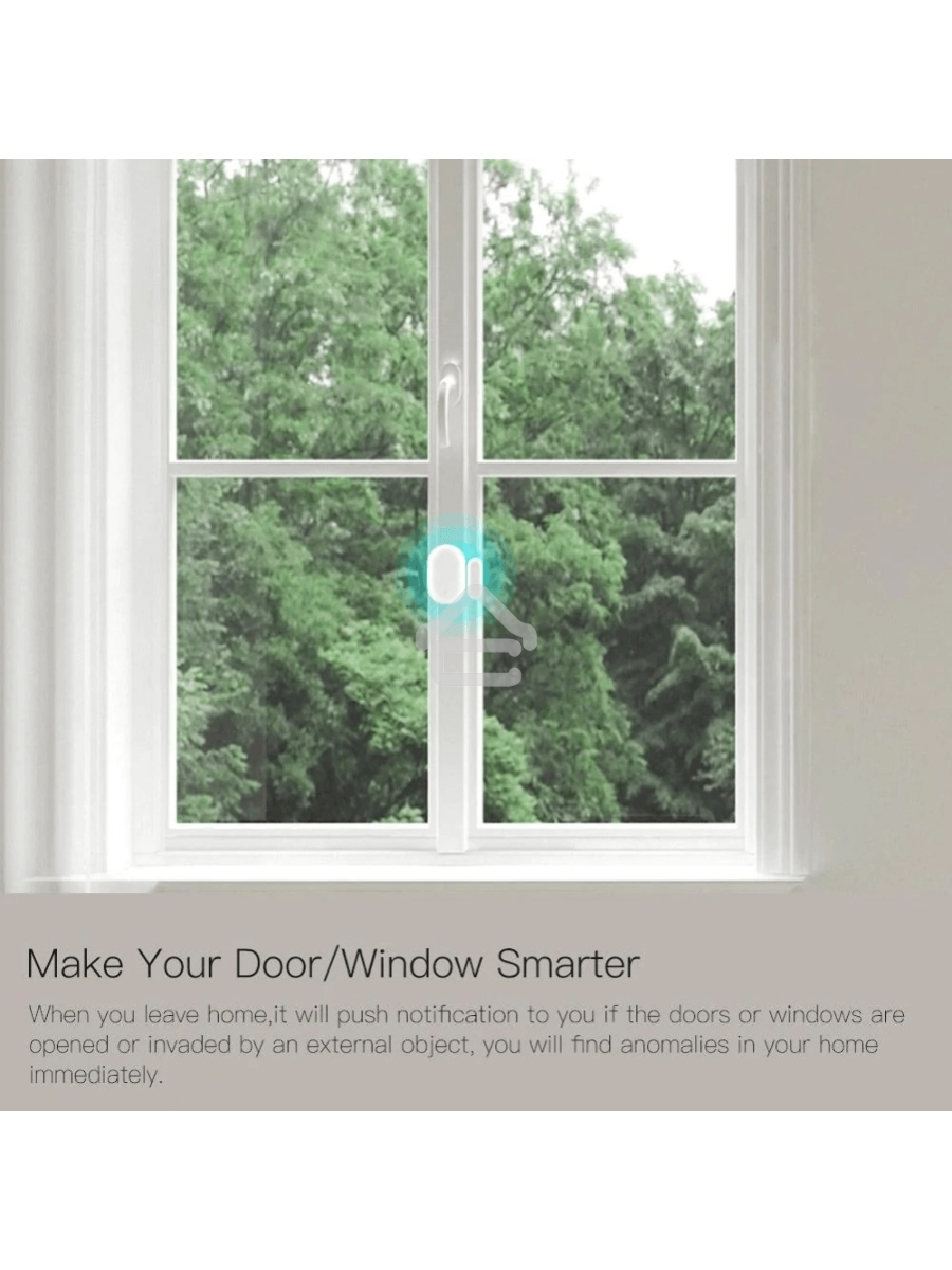 Датчик открытия дверей и окон MOES Door&Window Sensor ZSS-X-GWM-C, Zigbee, CR2032