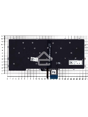 Клавиатура для ноутбука Dell Latitude 13 7370 черная с подсветкой
