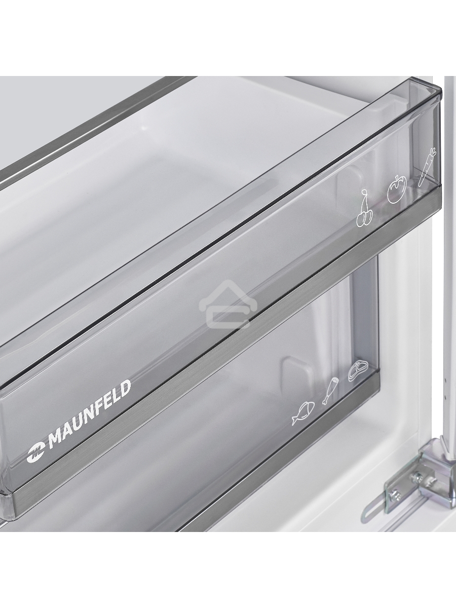 Встраиваемый холодильник Maunfeld MBL177SWGR Inverter белый однокамерный 322 л без морозилки