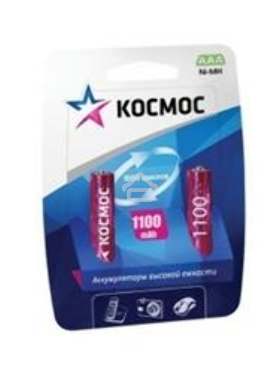 Аккумулятор КОСМОС KOCR03NIMH(1100MAH)R03 NiMn 1100мАч (блист.2шт.) Цена за 1шт