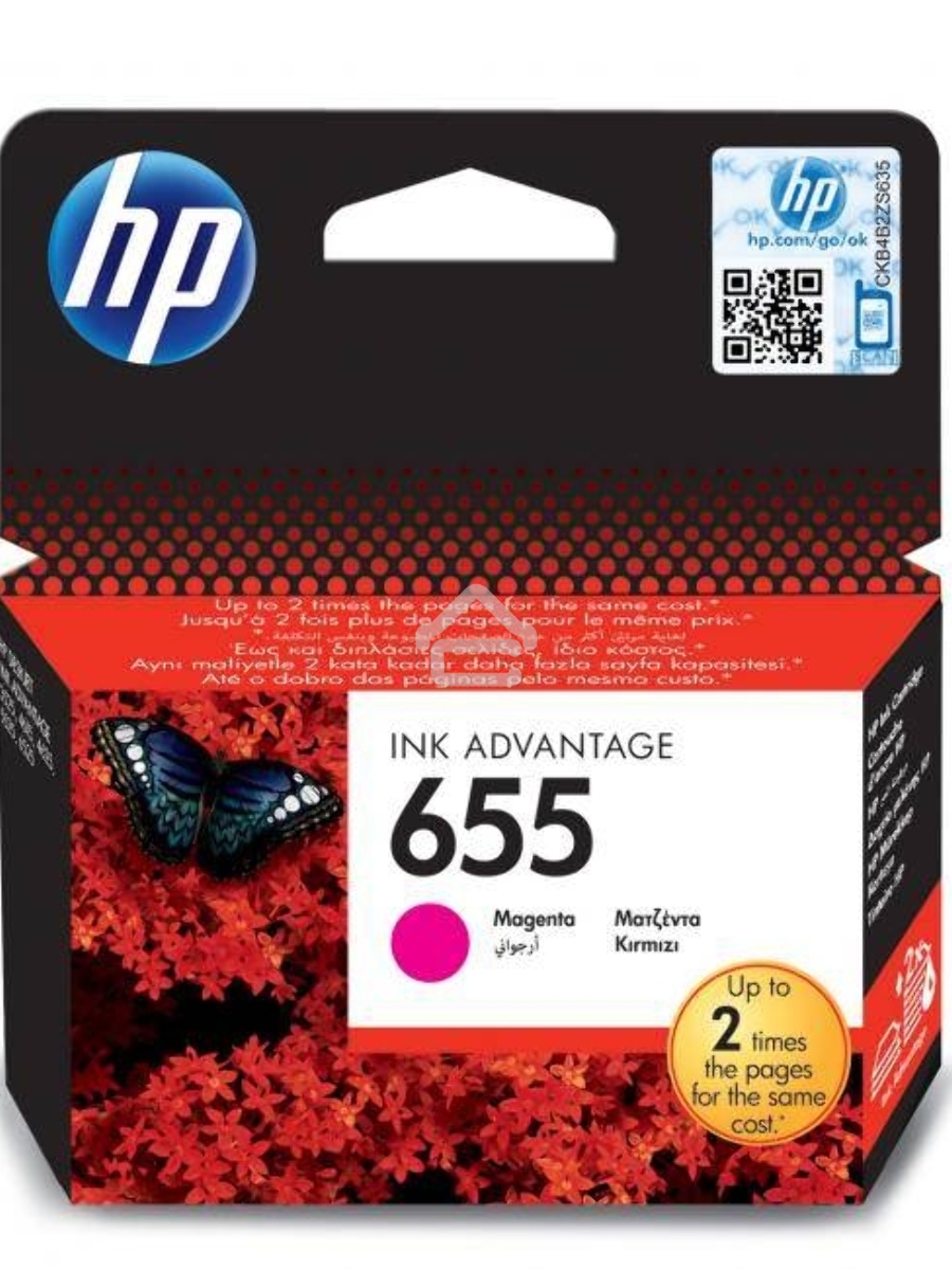 Картридж струйный HP 655 CZ111AE пурпурный для HP DJ IA 3525/4615/4625/5525/6525 (600стр.)