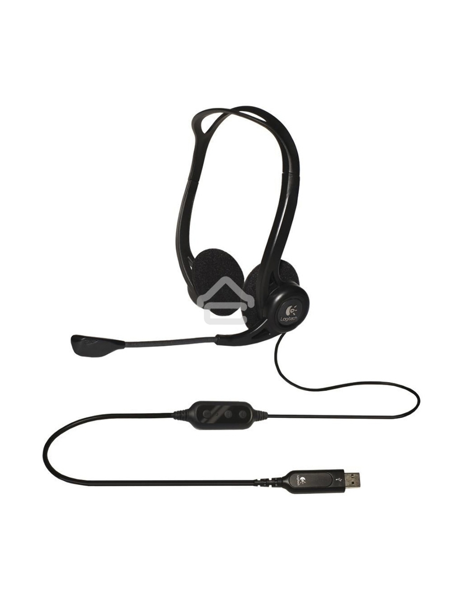 Наушники с микрофоном Logitech 960 черный 2.4м накладные оголовье (981-000100)
