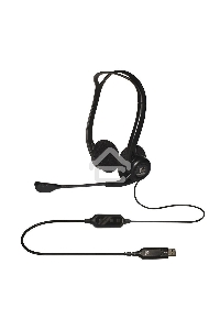 Наушники с микрофоном Logitech 960 черный 2.4м накладные оголовье (981-000100)