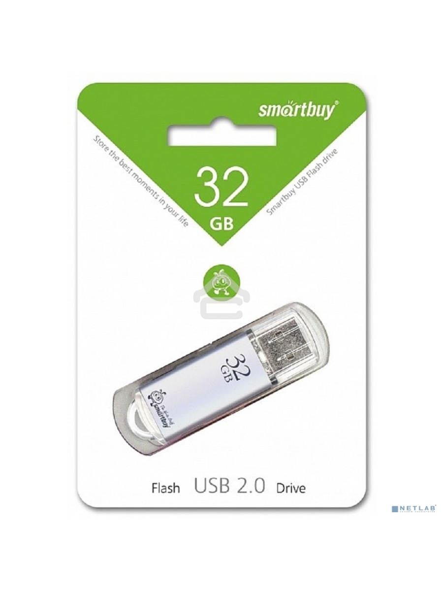 Флеш диск USB 2.0 32GB Smartbuy V-Cut Silver