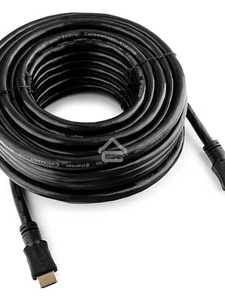 Кабель Cablexpert HDMI CC-HDMI4-15M, 19M/19M, v2.0, медь, позол.разъемы, экран, 15м, черный, пакет