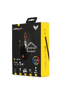 Мышь проводная Crown CMGM-903 черный, 7000 dpi, USB, кнопки - 7