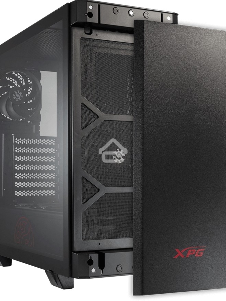 Компьютерный корпус XPG INVADER-BLACKCOLOR BOXWORLDWIDE (ATX, подсветка ARGB, 2 вентилятора 120мм, стеклянная боковая панель, черный)