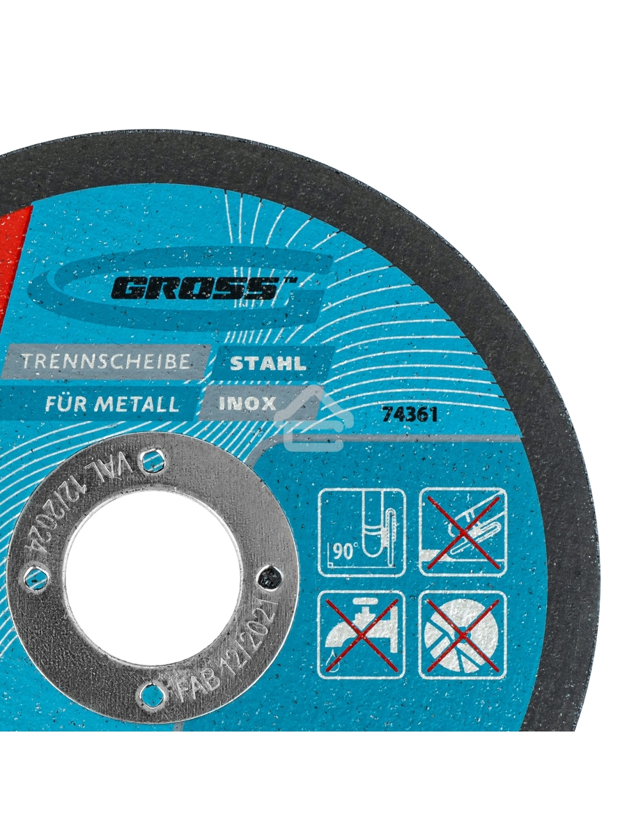 Круг отрезной по металлу Gross SWA60TBF 115x1.0x22.2мм 74361