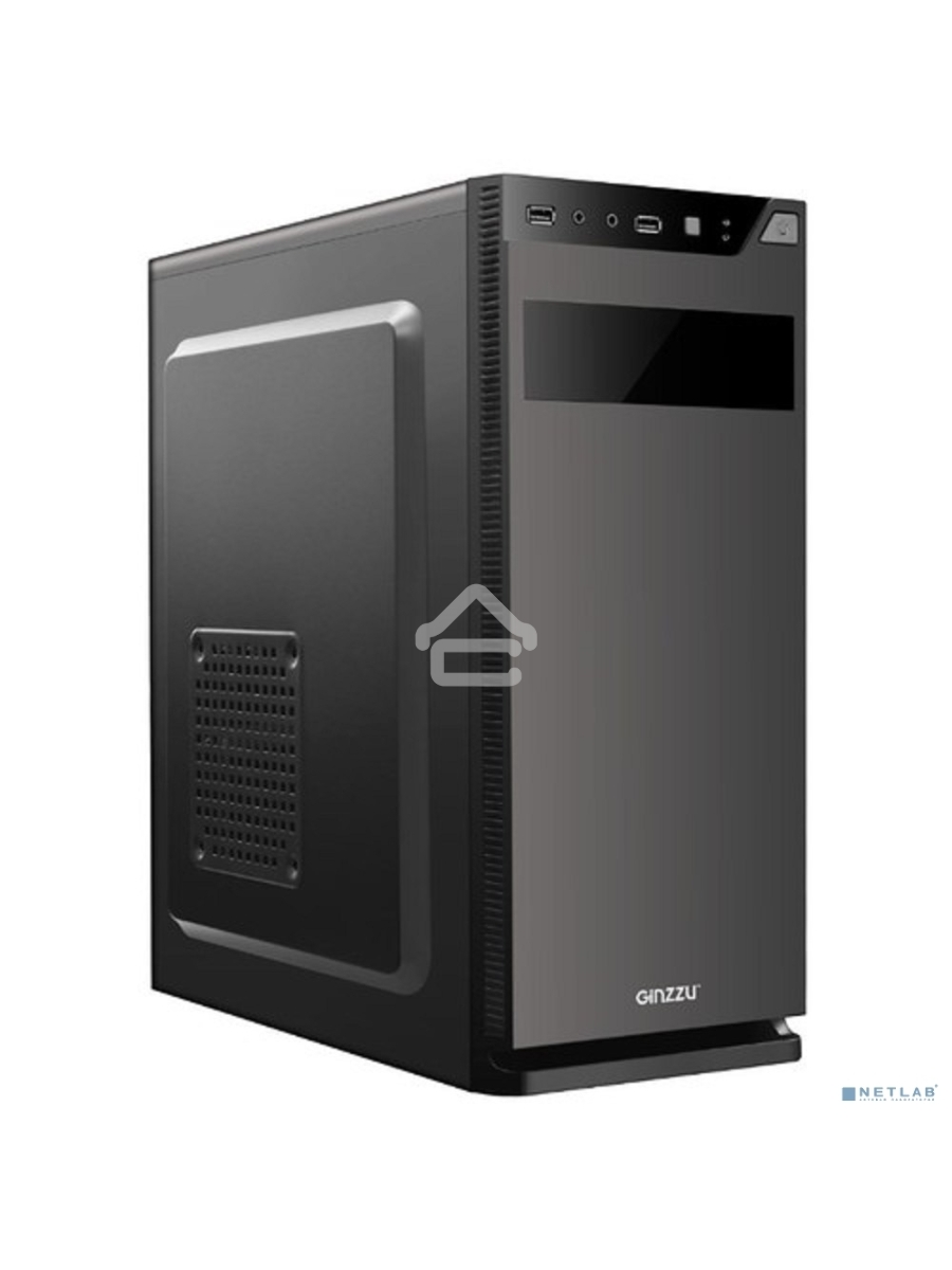 Компьютерный корпус Ginzzu A190 2*USB 2.0,AU w/o PSU