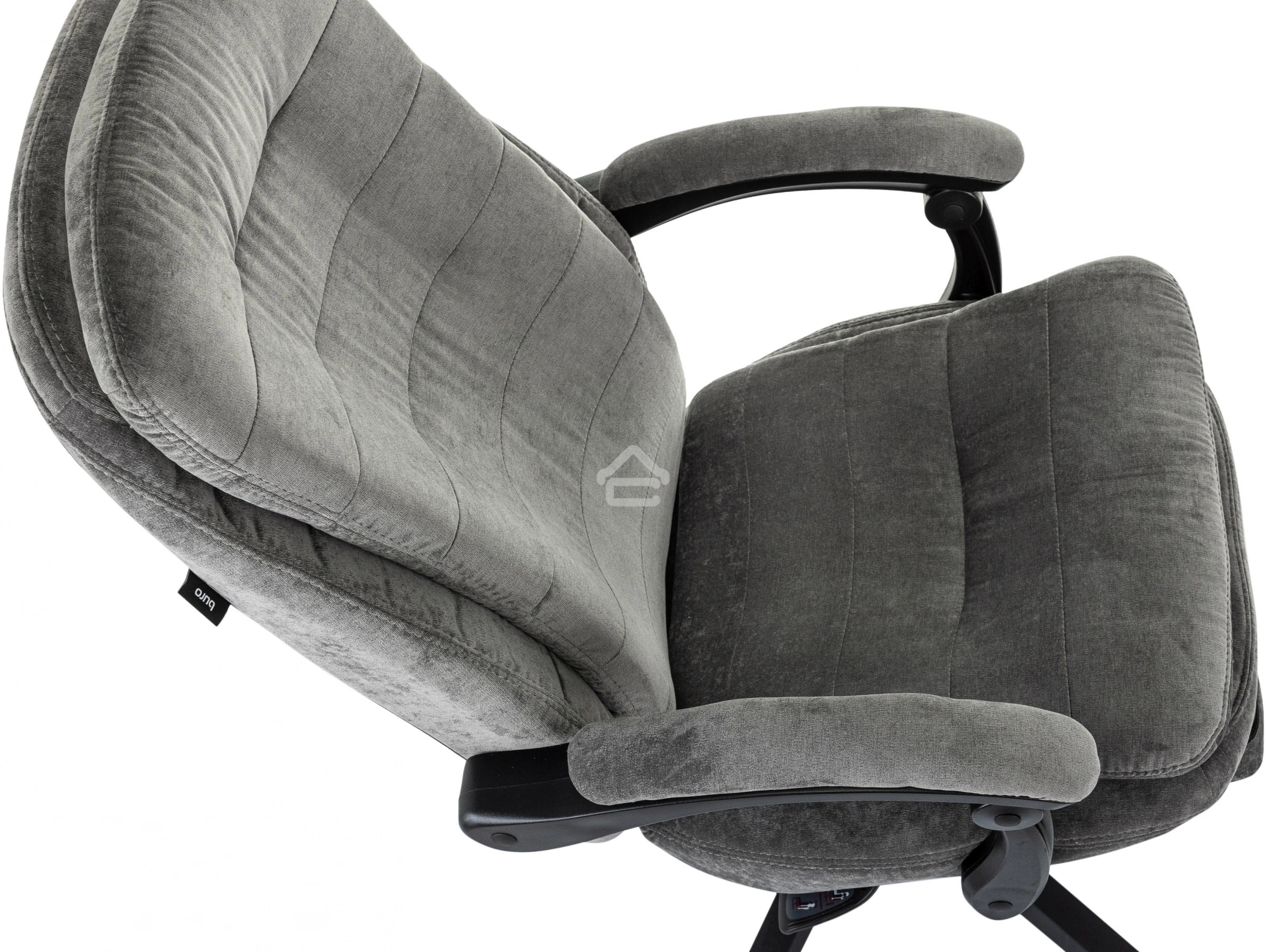 Кресло руководителя Бюрократ T-9950MSG-F Fabric серый Light-19, крестов. пластик, подст. для ног