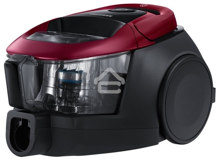 Пылесос Samsung VC18M31A0HP бордовый/черный, 380/1800 Вт, уборка сухая, пылесборник контейнер 2 л