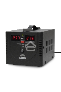 Стабилизатор напряжения Powerman AVS 1500D Black (220В±8% 1500ВА,12А,КПД 98%,циф. индикация вх./вых.)