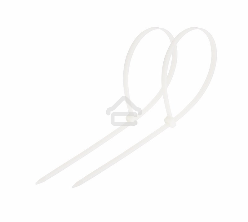 Хомут-стяжка кабельная нейлоновая Rexant 200 x4,8 мм, белая, упаковка 100 шт.