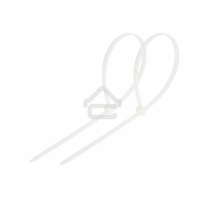 Хомут-стяжка кабельная нейлоновая Rexant 200 x4,8 мм, белая, упаковка 100 шт.