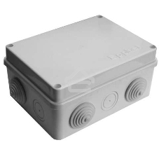 Коробка распр. ОП 150х110х70 10 выходов 6 гермовводов IP54 крышка на винтах сер. Epplast 210302